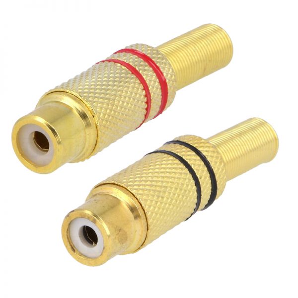 שקע RCA מוזהב לכבל