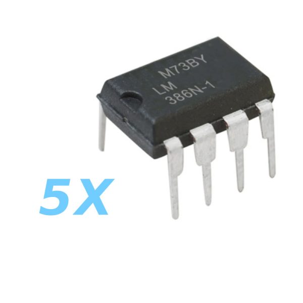 5 יחידות בארחזה LM386 N 1 Class-AB audio Mono