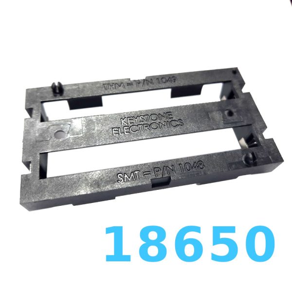 ⁦בית סוללות להלחמה על הלוח או כבל 18650 Keystone⁩ – תמונה ⁦2⁩