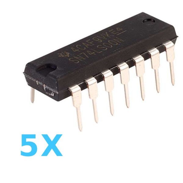 5 יחידות באריזה SN74LS00N