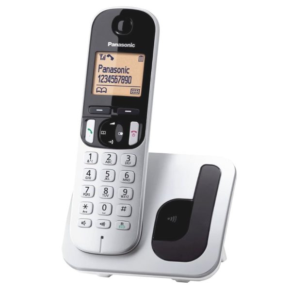 טלפון אלחוטי צבע לבן כסוף פנסוניק KX-TGC210 Panasonic