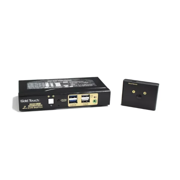 ⁦מתג KVM HDMI דו-ערוצי 4K@60Hz עם כבלים ו־USB3.0 – שליטה על 2 מחשבים⁩ – תמונה ⁦2⁩