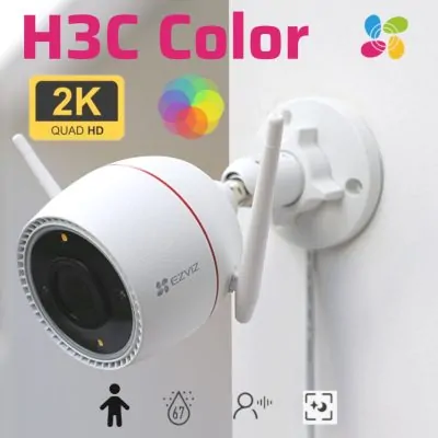 מצלמה אלחוטית חיצונית WIFI EZVIZ H3C 4MP