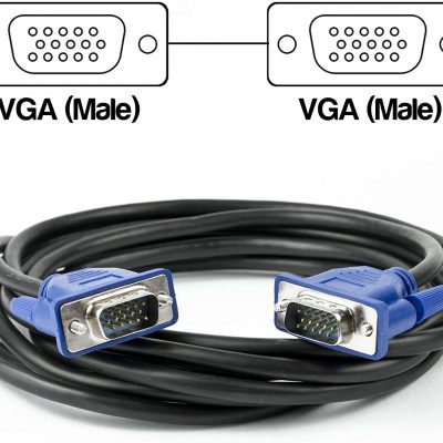 כבל וידאו VGA זכר ל-VGA זכר לחיבור בין מחשב למסך