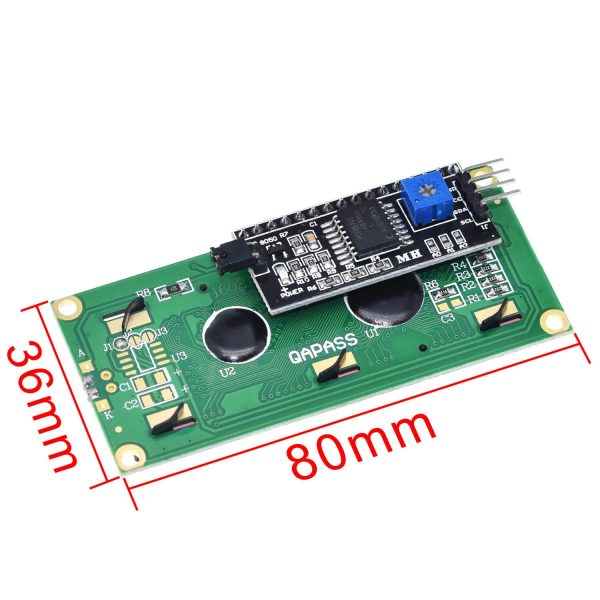 ⁦צג LCD 2X16 מסך ארדואינו ii2c⁩ – תמונה ⁦3⁩