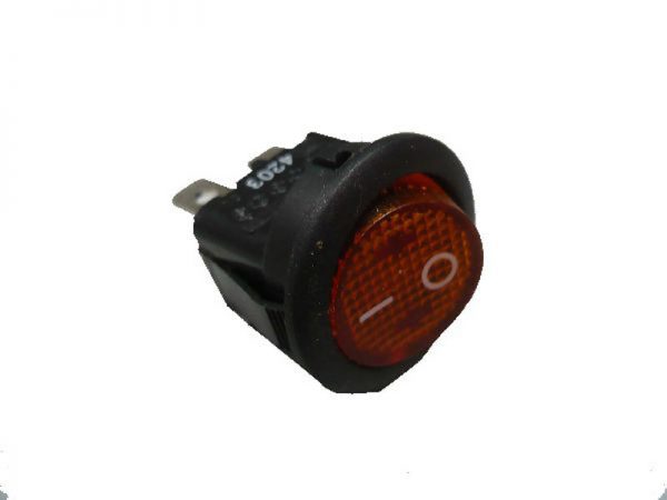 מפסק רוקר עגול 12V כתום