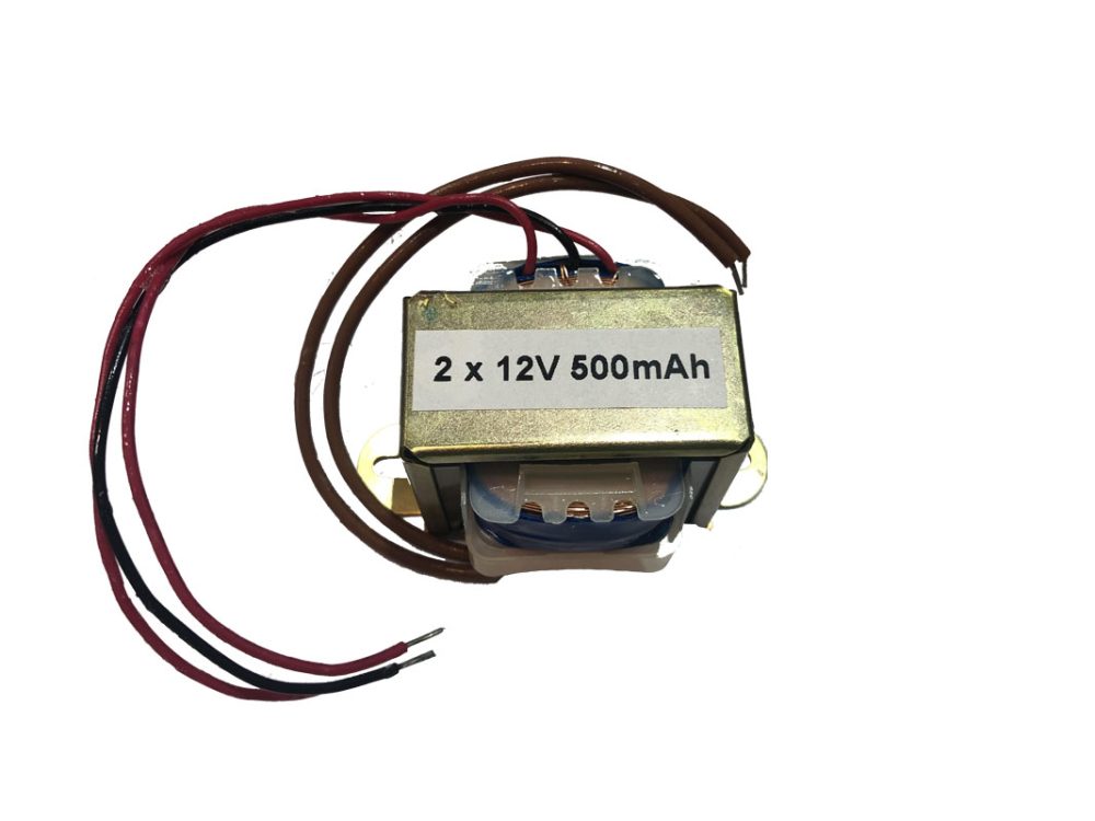 שנאי / ספק AC  12 וולט בהספק / זרם 500MA