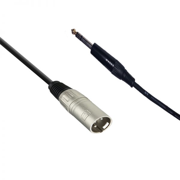כבל XLR זכר לתקע PL סטריאו
