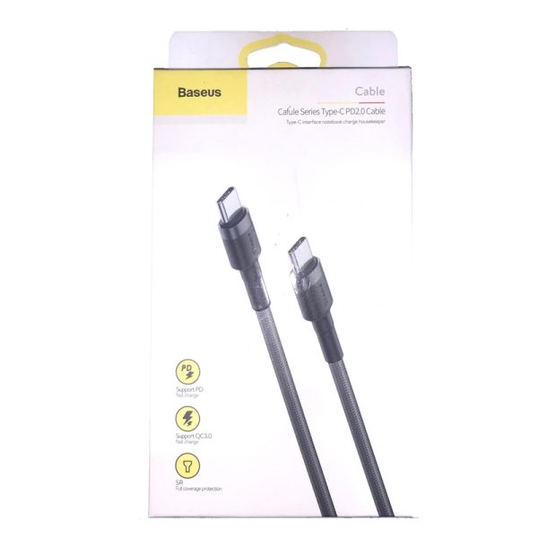 ⁦כבל מהיר 3A/20V 60W C-C Baseus⁩ – תמונה ⁦2⁩