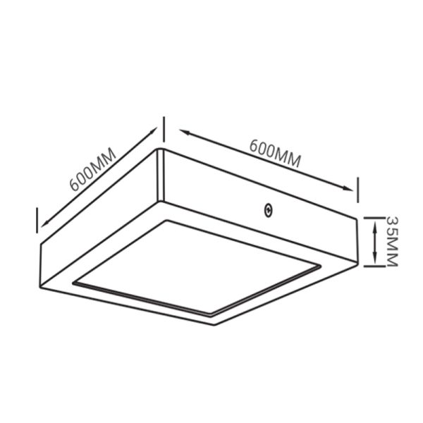 ⁦גוף תאורה לד מרובע 60X60 צמוד תקרה 60W⁩ – תמונה ⁦2⁩
