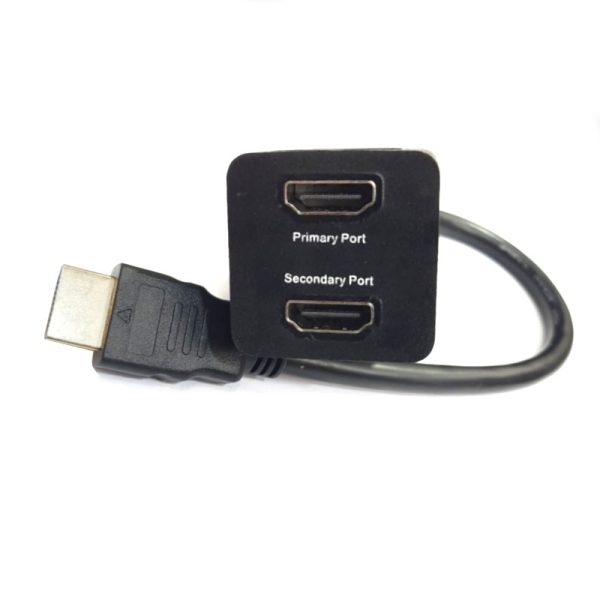 כבל מפצל קצר HDMI זכר לשתי HDMI נקבות