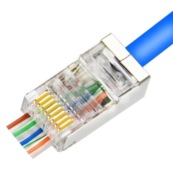 סט 10 יחידות תקע לחיצה CAT6 Plug X 10