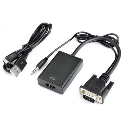 כבל מתאם יציאת VGA  ומשדר ל-HDMI