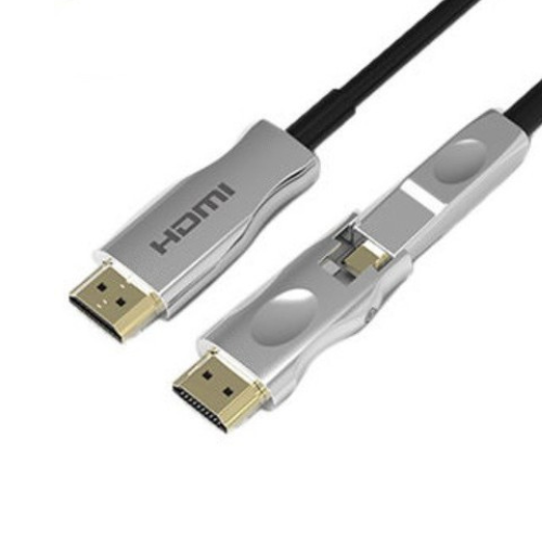 כבל וידאו HDMI optic על סיב אופטי  עם מחברים פריקים להשחלה 10 מטר