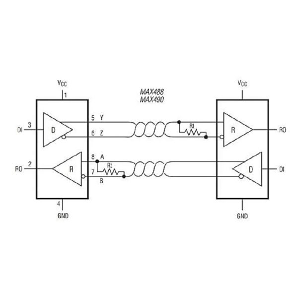 ⁦Full duplex 422 MAX490 TTL ארדואינו MAX490 TTL module⁩ – תמונה ⁦2⁩