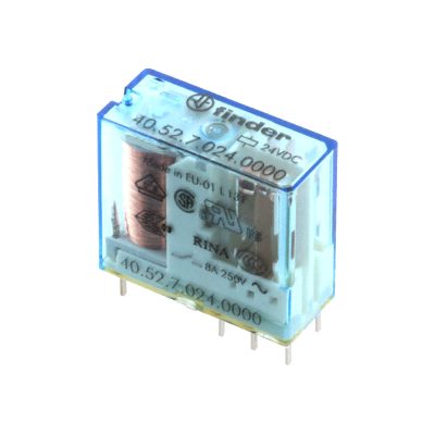 ממסר כפול 24VDC סליל - 8A 250VAC