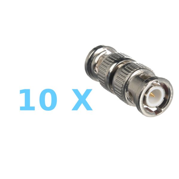 מתאם BNC זכר זכר 10 יחידות באריזה