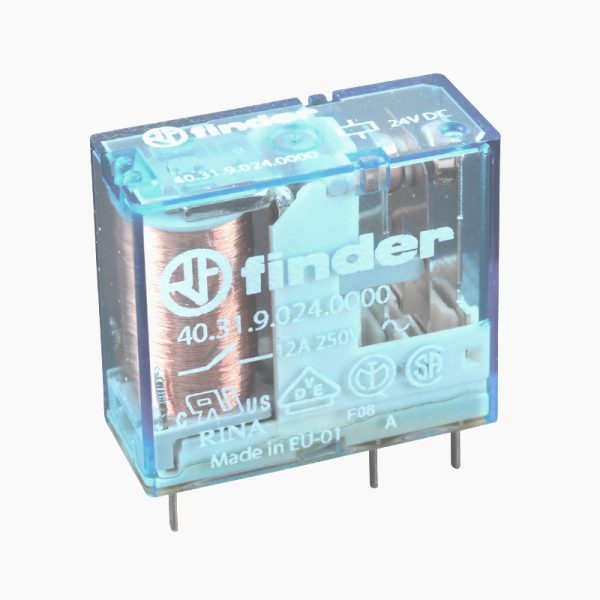 ⁦ממסר כפול 24VDC סליל - 12A 250VAC⁩ – תמונה ⁦2⁩