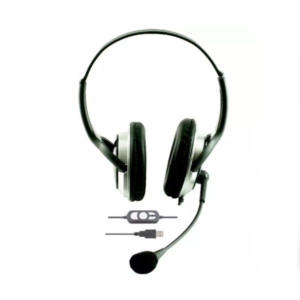 אוזניות חוטיות USB כולל מיקרופון Gold Touch HYG-850