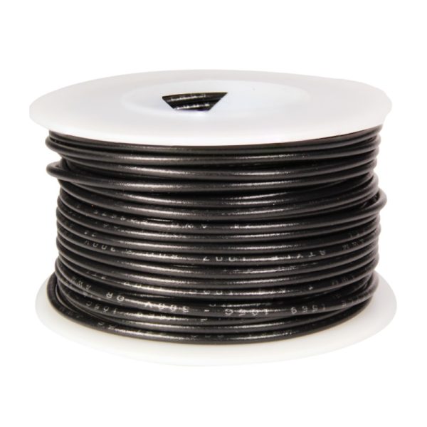 חוט רב גידי לאלקטרוניקה גמיש צבע שחור 100 מטר 22AWG