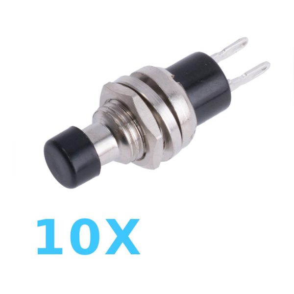 לחצן שחור 10 יחידות באריזה N.C