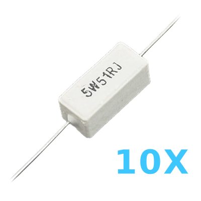 נגד קרמי 10 יחידות באריזה 5W 51Kohm