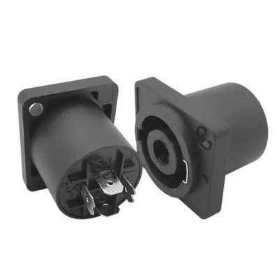 מחבר הרכבה על פאנל Speakon Plug 4 Pin זוג 2X נקבה