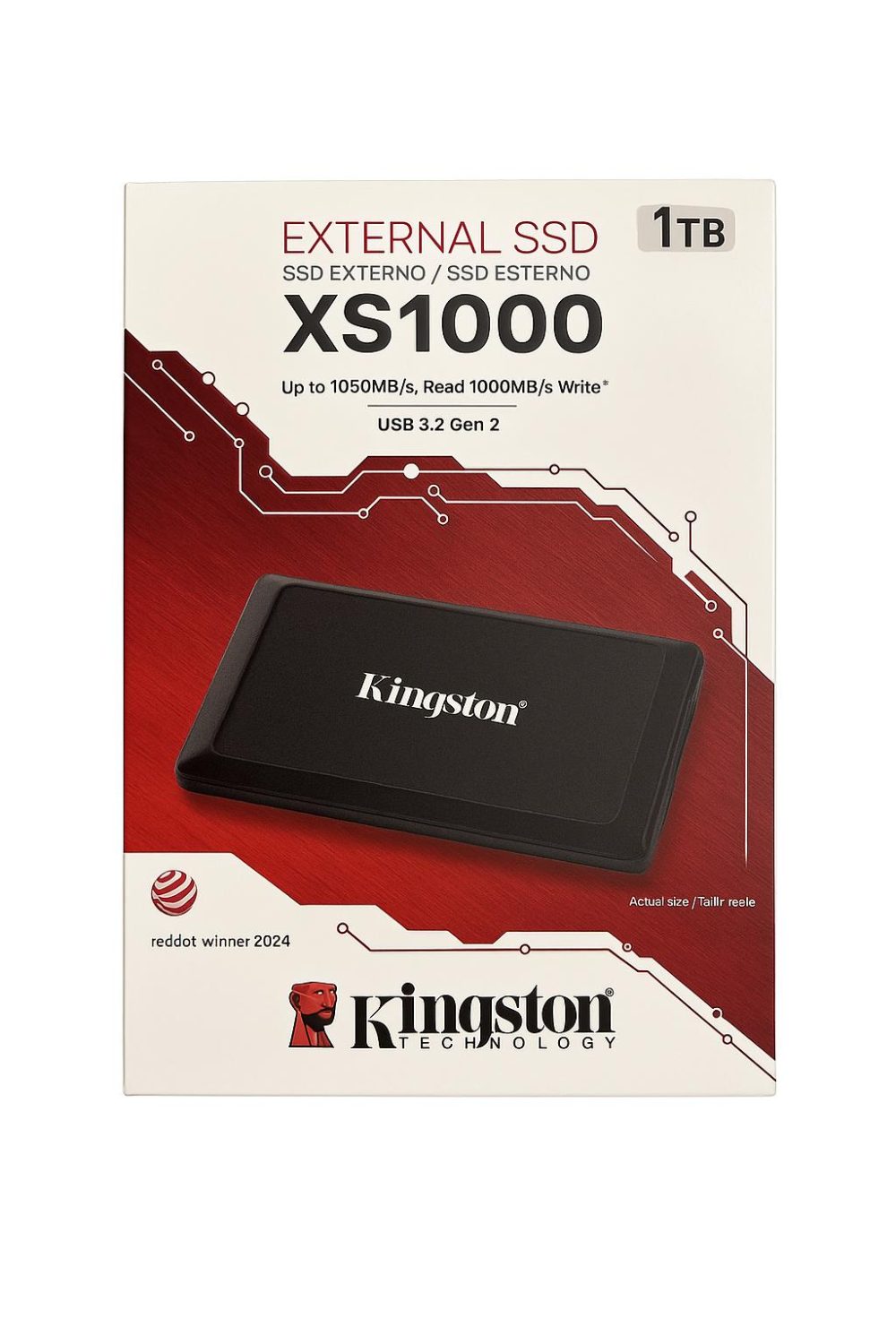 כונן SSD  חיצוני  Kingston 1TB USB 3.2 Gen2 מהירות 1000MB