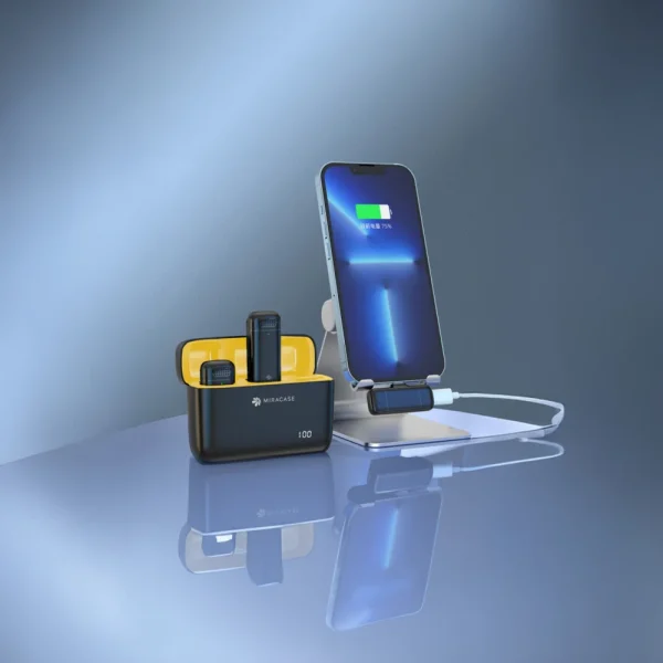 ⁦מיקרופון דש אלחוטי כפול MIRACASE MWMC750⁩ – תמונה ⁦2⁩