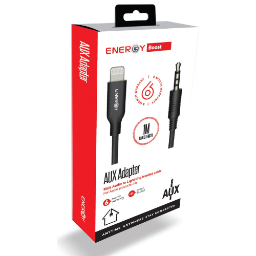 כבל Lightning-7 Aux Male 1M ENERGY
