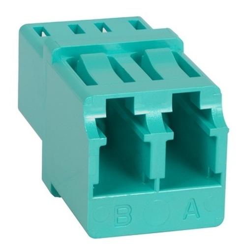 מתאם LC/UPC MM OM3 דופלקס נ - נ ללא אוזניים לפאנל, טורקיז