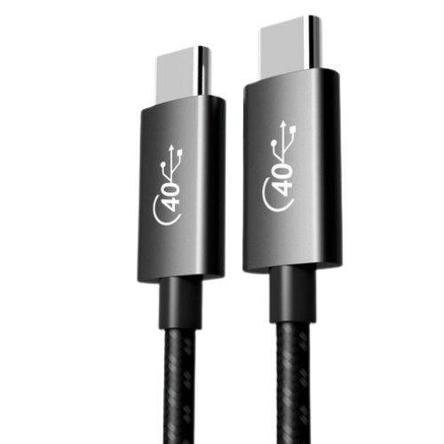כבל 40Gbps 240W 8K@60HZ USB 4.0, תקע USB C זכר - C זכר 0.5 מטר