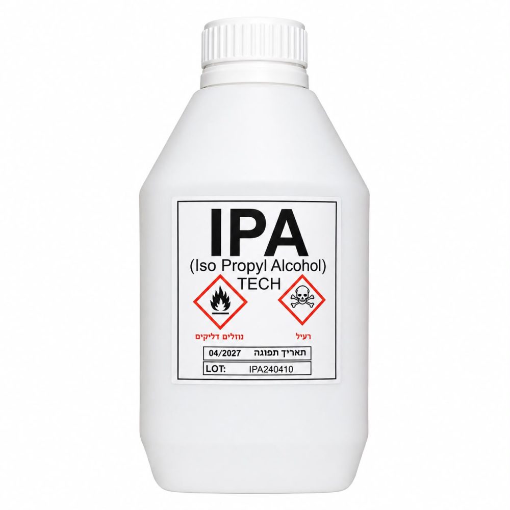 אלכוהול איזופרופילי IPA לניקוי אלקטרוניקה 1 ליטר