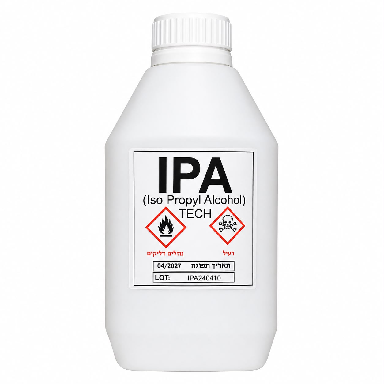 אלכוהול איזופרופילי IPA לניקוי אלקטרוניקה 1 ליטר