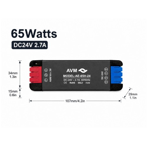 Alternative view of ספק כוח AVM 24V 65W 2.7A