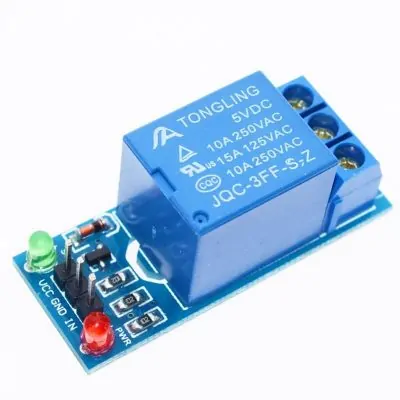 מודול ממסר 1 לארדואינו עומס עד 250VAC 10A פיקוד 5VDC