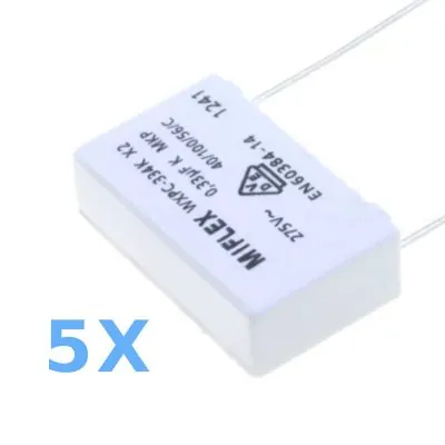 קבל פילים 5 יחידות באריזה  0.33uF 275VAC K X2